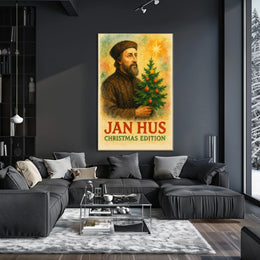 Historical Figure in Christmas Attire - Cultural or Heritage Poster
