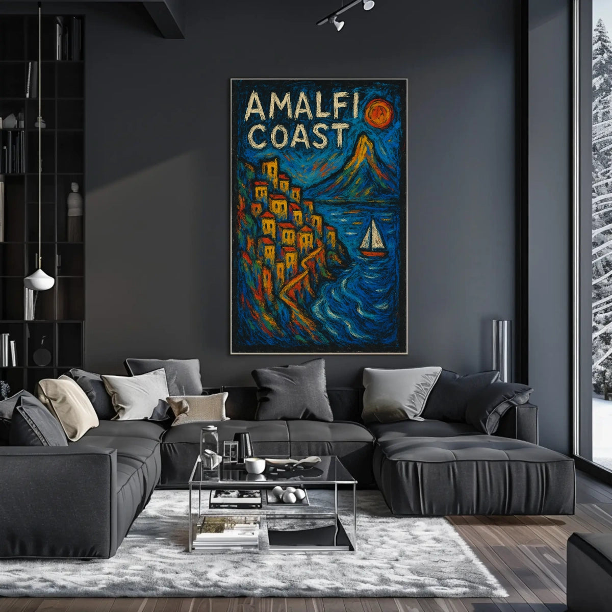 Amalfi Coast A Vibrant Escape Poster Wall Art 18x24
