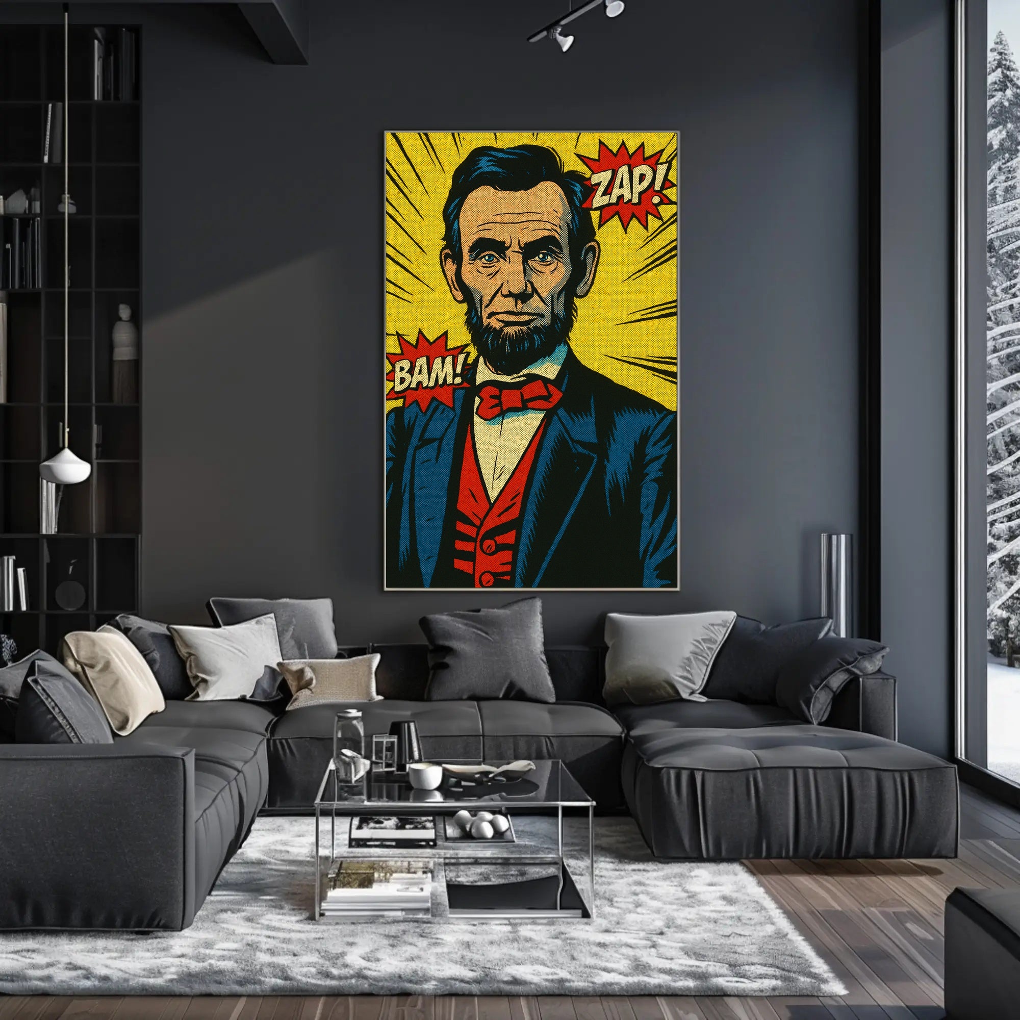 Comic-Style Historical Figure Poster Print PosterGoat