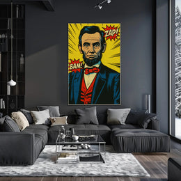 Comic-Style Historical Figure Poster Print PosterGoat