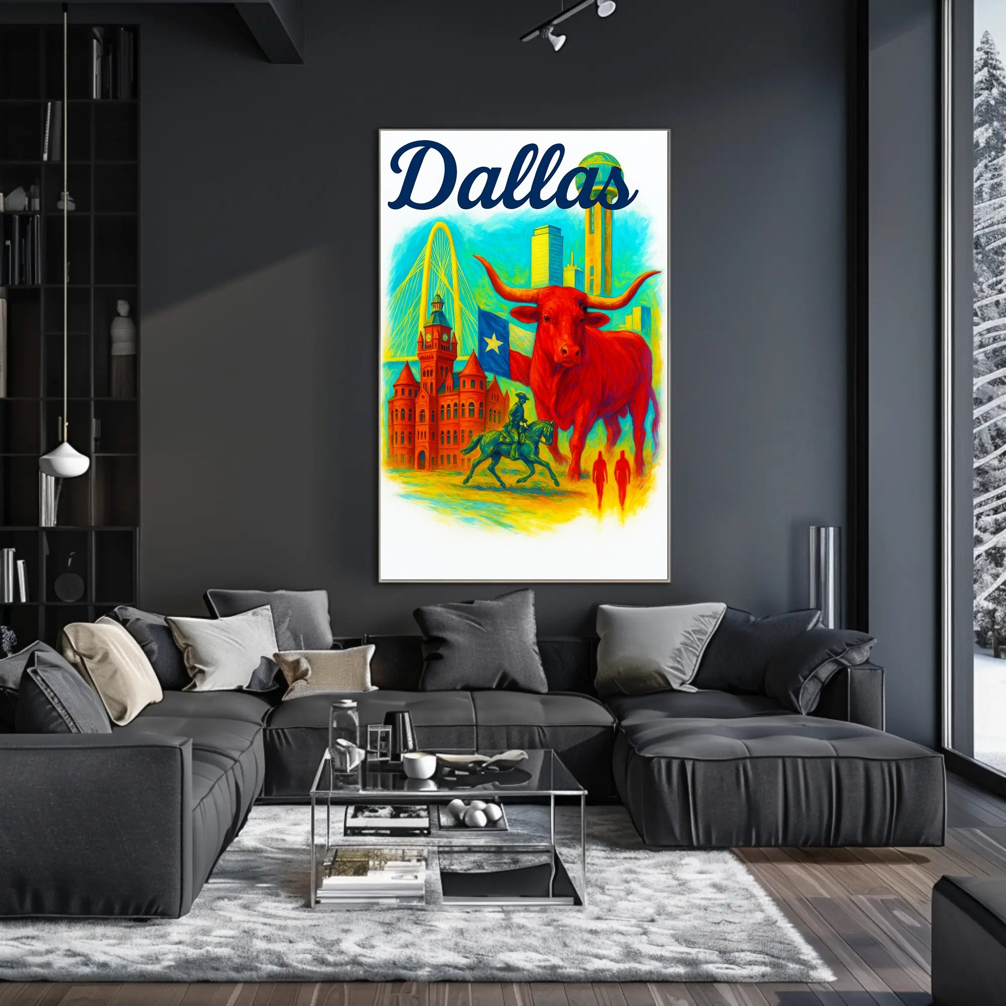 Dallas Landmarks Poster PosterGoat