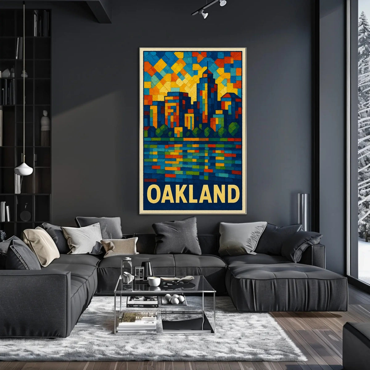 Oakland Skyline Mosaic Poster