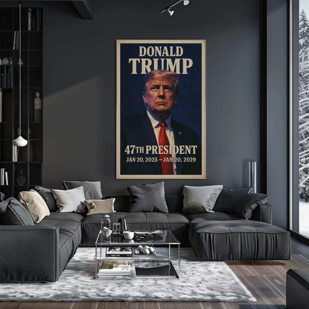 Trump Determined Visionary Futurism Digital Patriot Poster