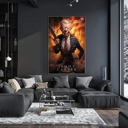 Jimmy Carter Funny Cartoon Art Presidential Poster