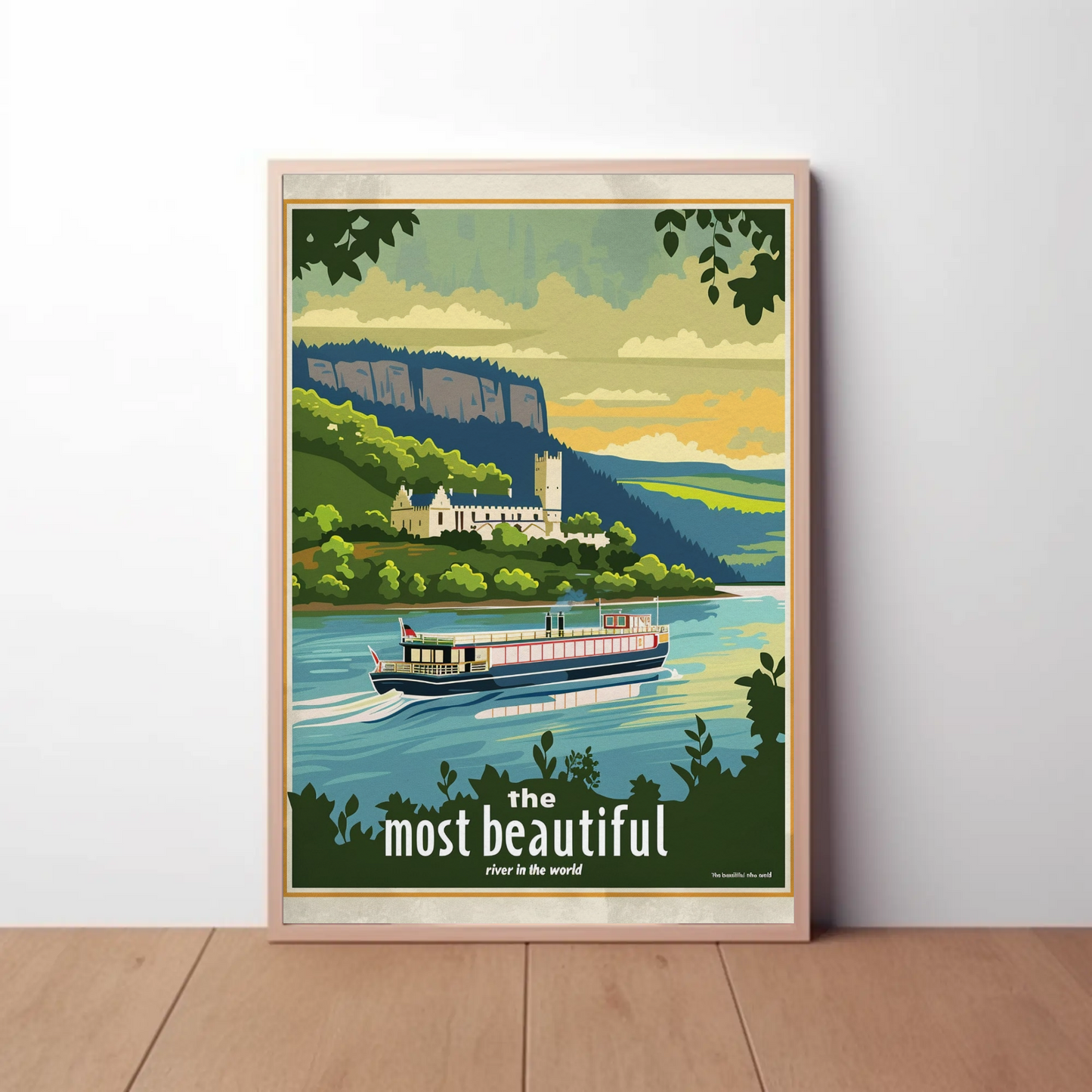 River Castle Cruise Scenic Journey Travel Poster