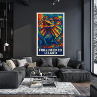 Frill-Necked Lizard Poster