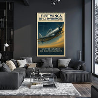 Fleetwings BT12 Sophomore Vintage Aviation Poster