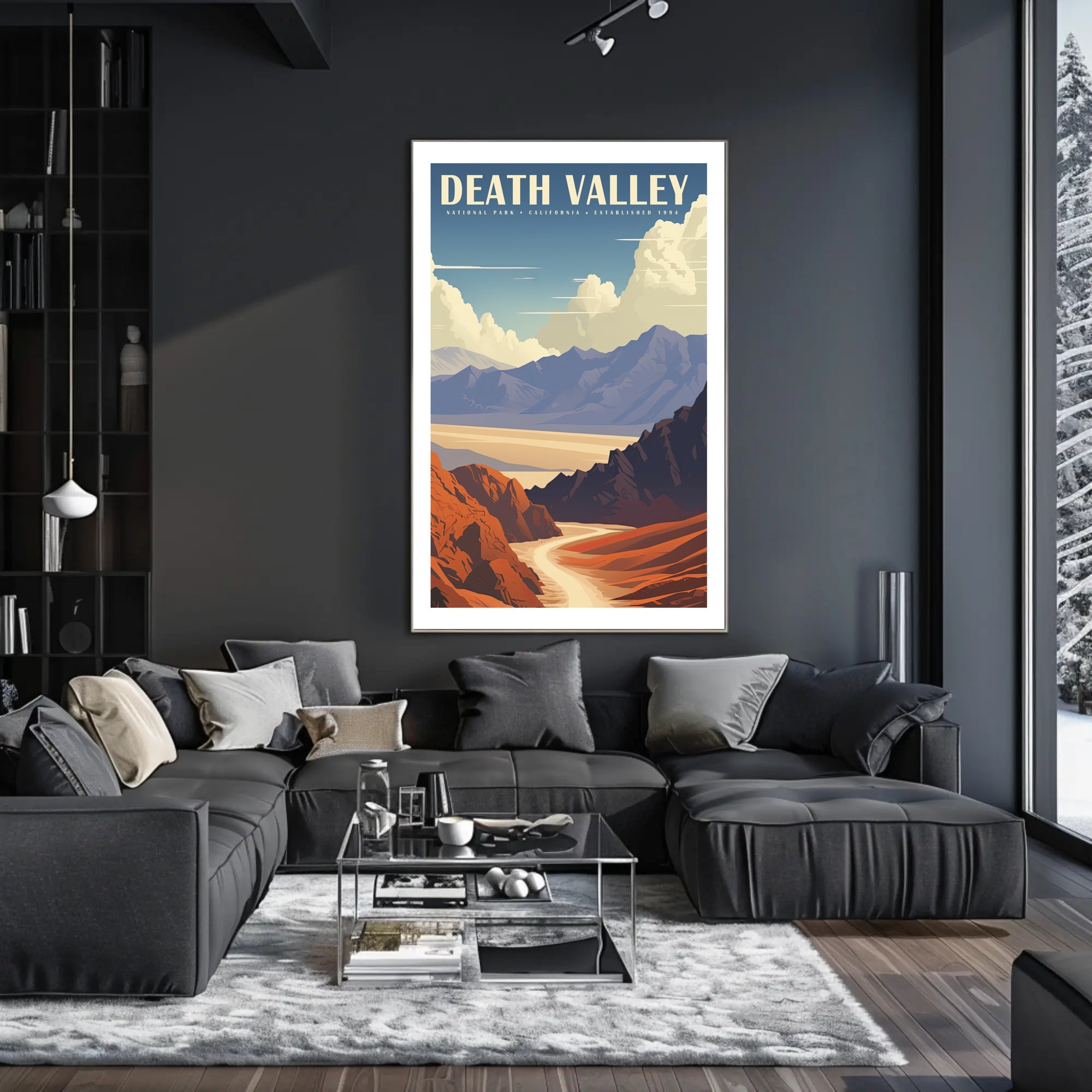 Death Valley Travel Poster Vintage National Park Print