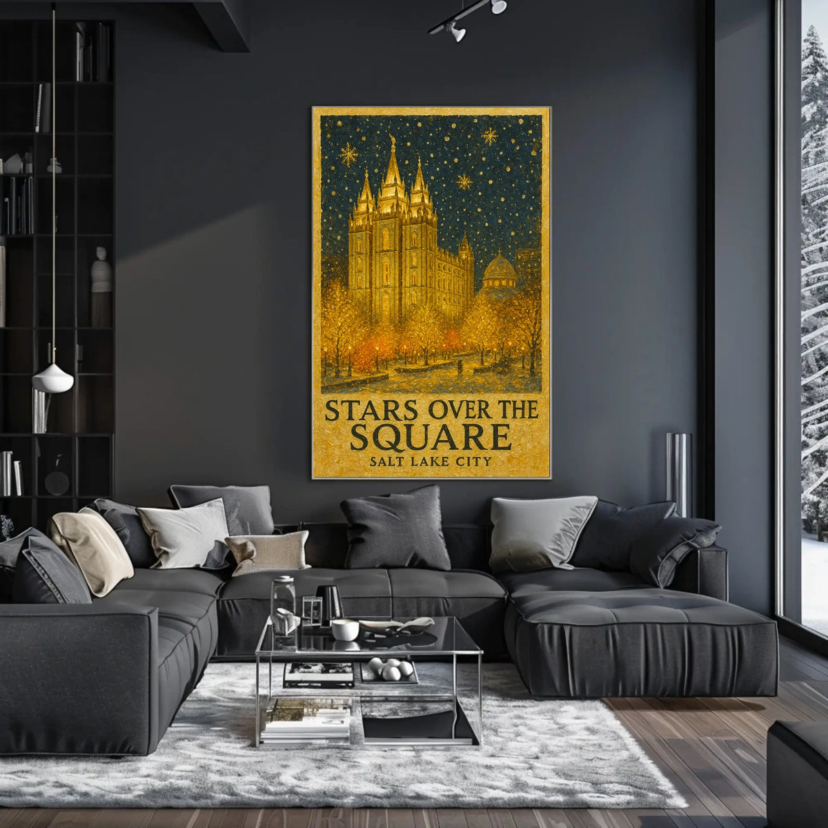 Stars Over The Square Salt Lake City Poster