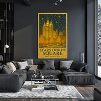 Stars Over The Square Salt Lake City Poster