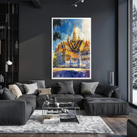 Majestic Temple Architecture Poster PosterGoat