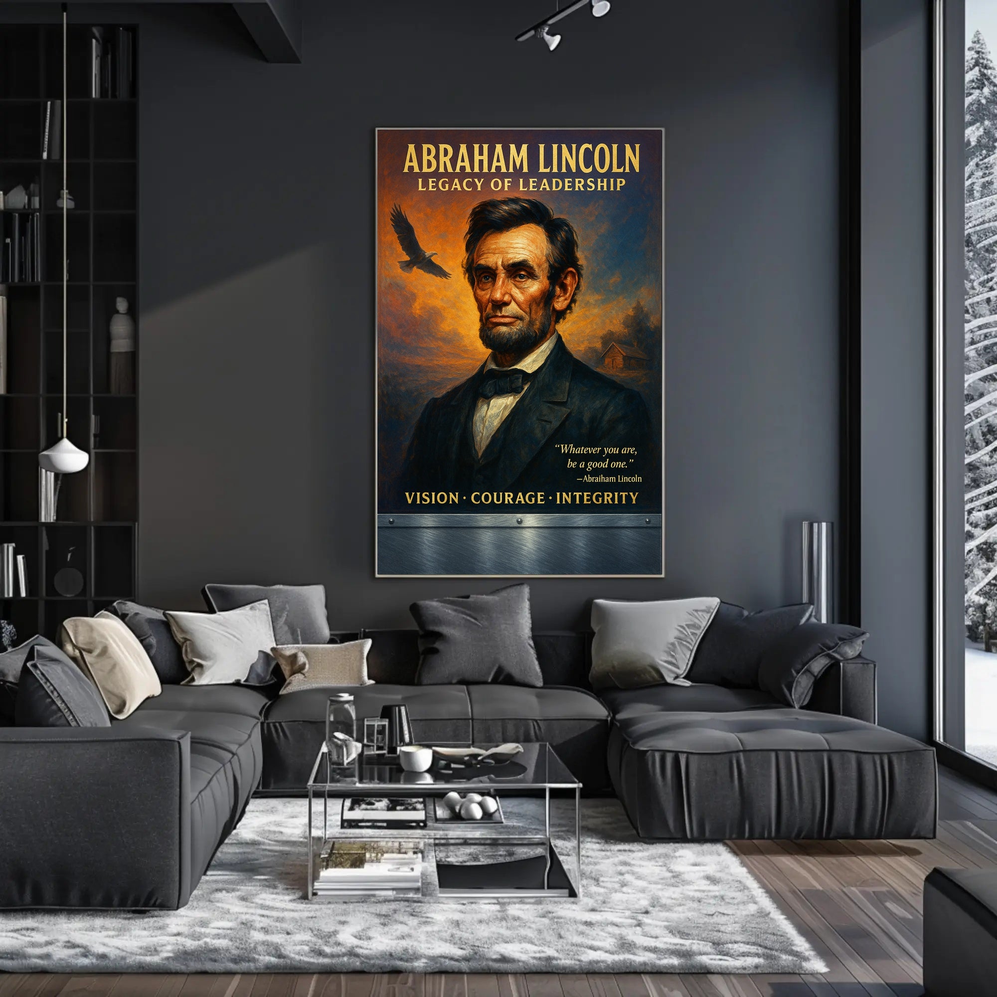 Abraham Lincoln Leadership Portrait: Historical or Presidential Poster