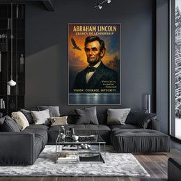 Abraham Lincoln Leadership Portrait: Historical or Presidential Poster