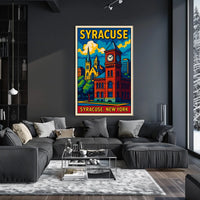 Syracuse, New York Architectural Charm Poster