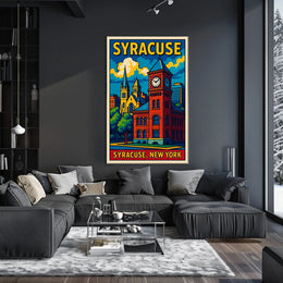 Syracuse, New York Architectural Charm Poster