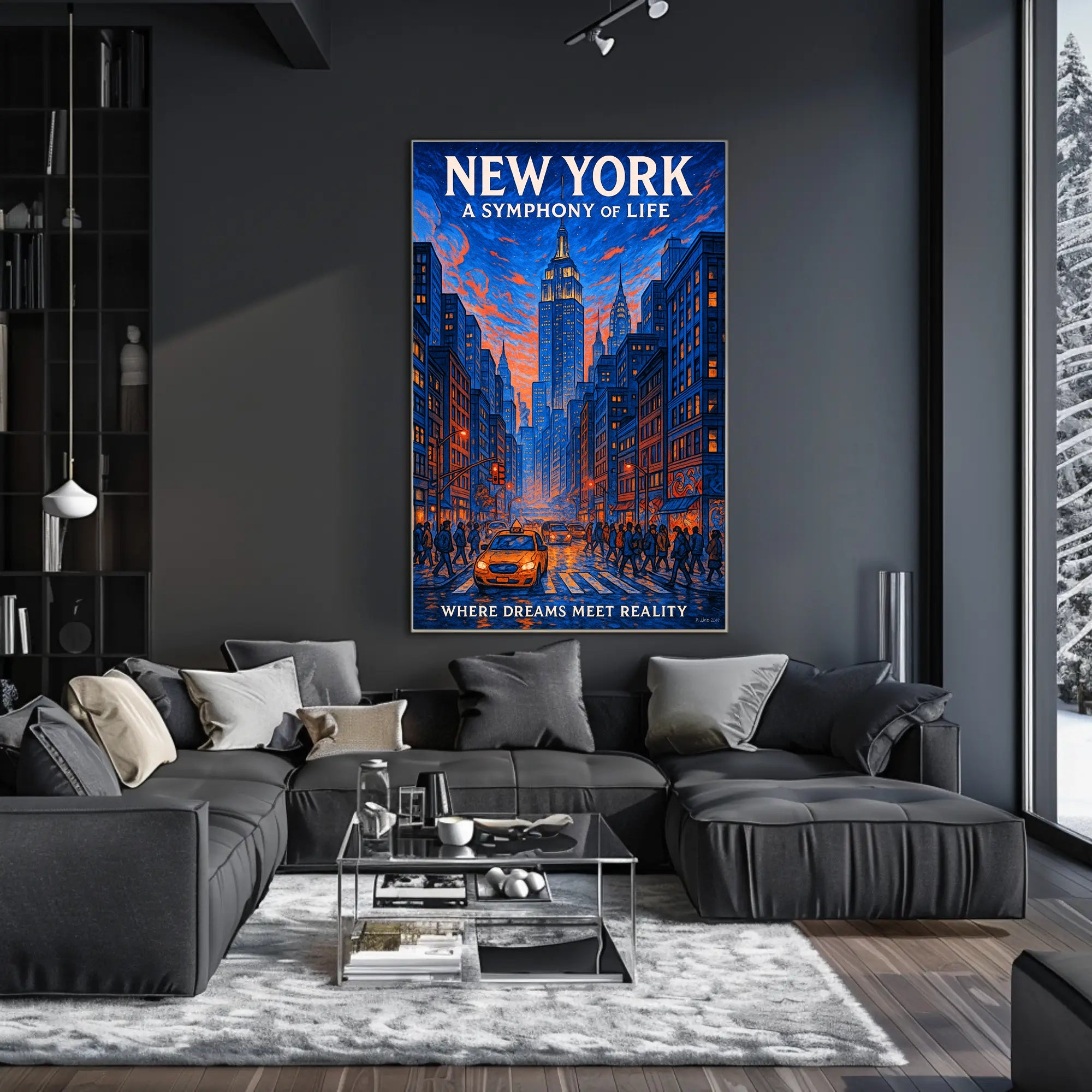 New York A Symphony of Life Poster PosterGoat