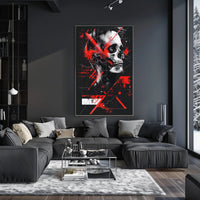 Skull Artistry: Edgy Abstract Design Futuristic Sci-Fi Poster PosterGoat