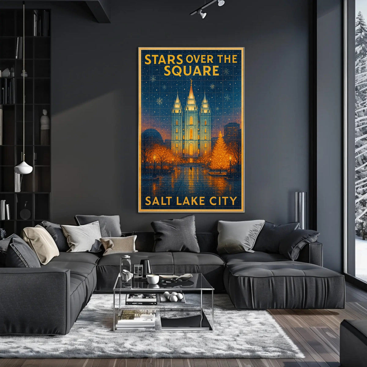 Stars Over The Square Salt Lake City Poster