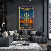 Stars Over The Square Salt Lake City Poster
