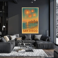 San Diego Fireworks Celebration Poster