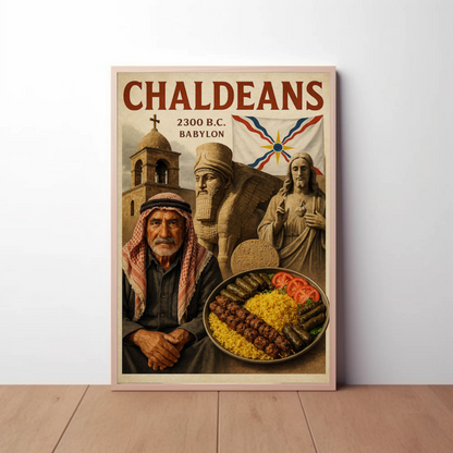 Chaldeans Babylon Culture Historic Food Travel Poster