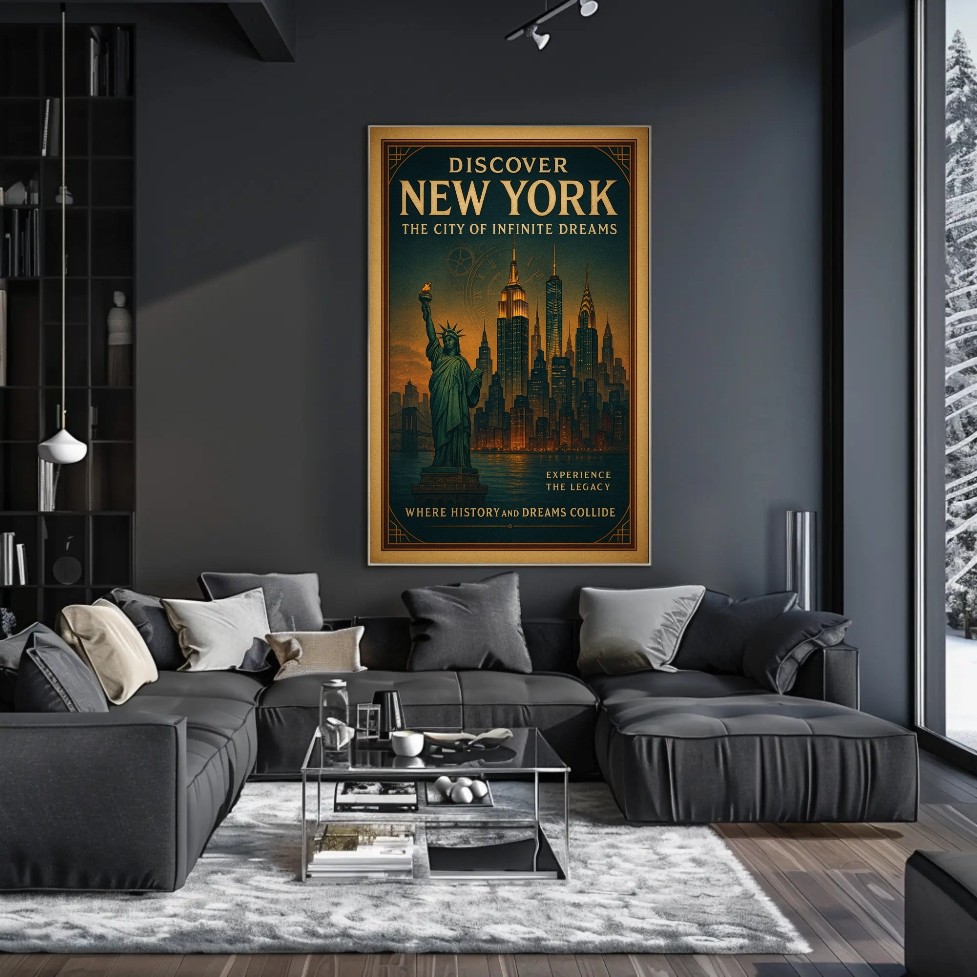 New York Skyline Dreams Urban or Cityscape Poster