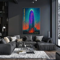Barcelona Torre Glòries Urban Marvel Cityscape Poster