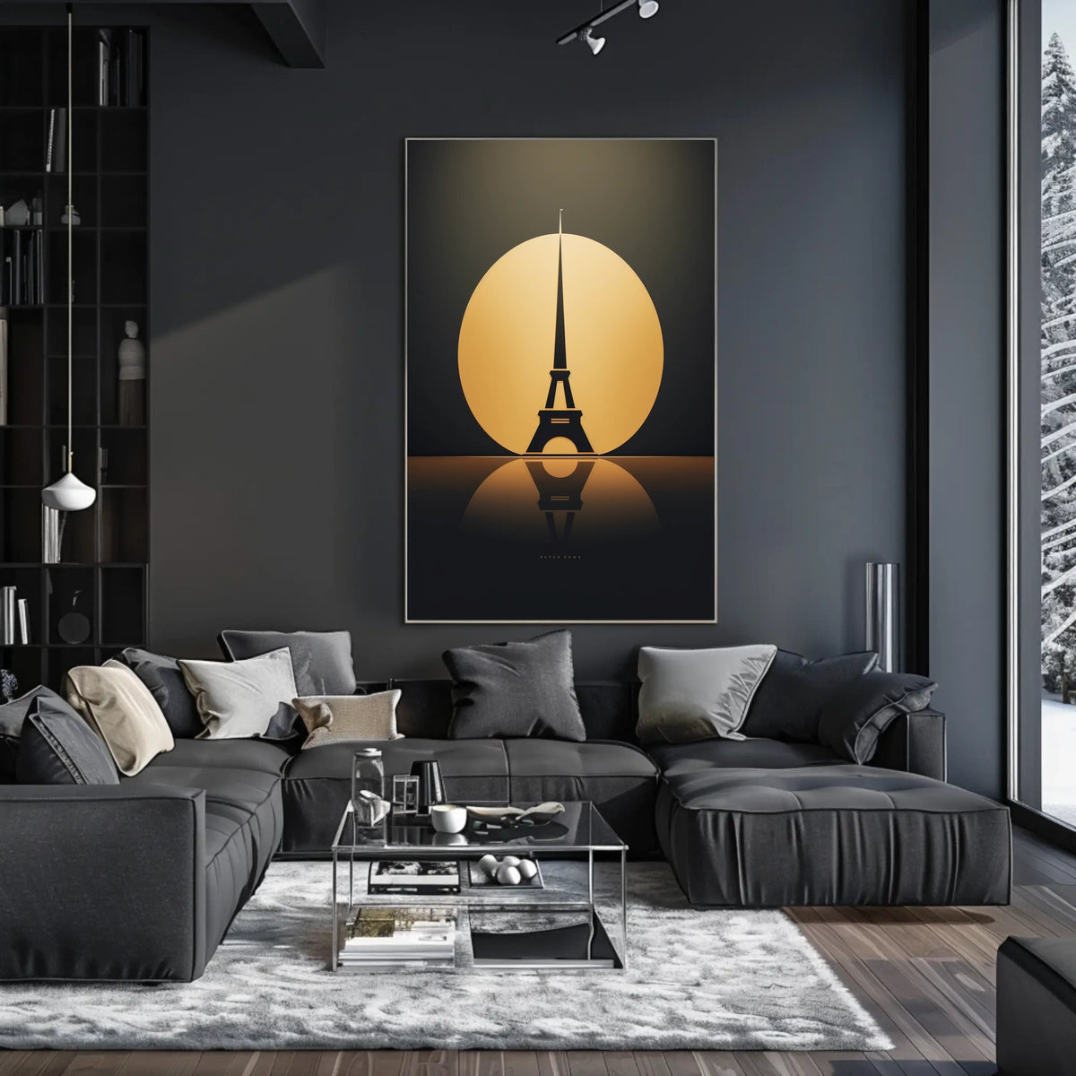 Eiffel Tower Elegance: Modern Art Parisian Poster