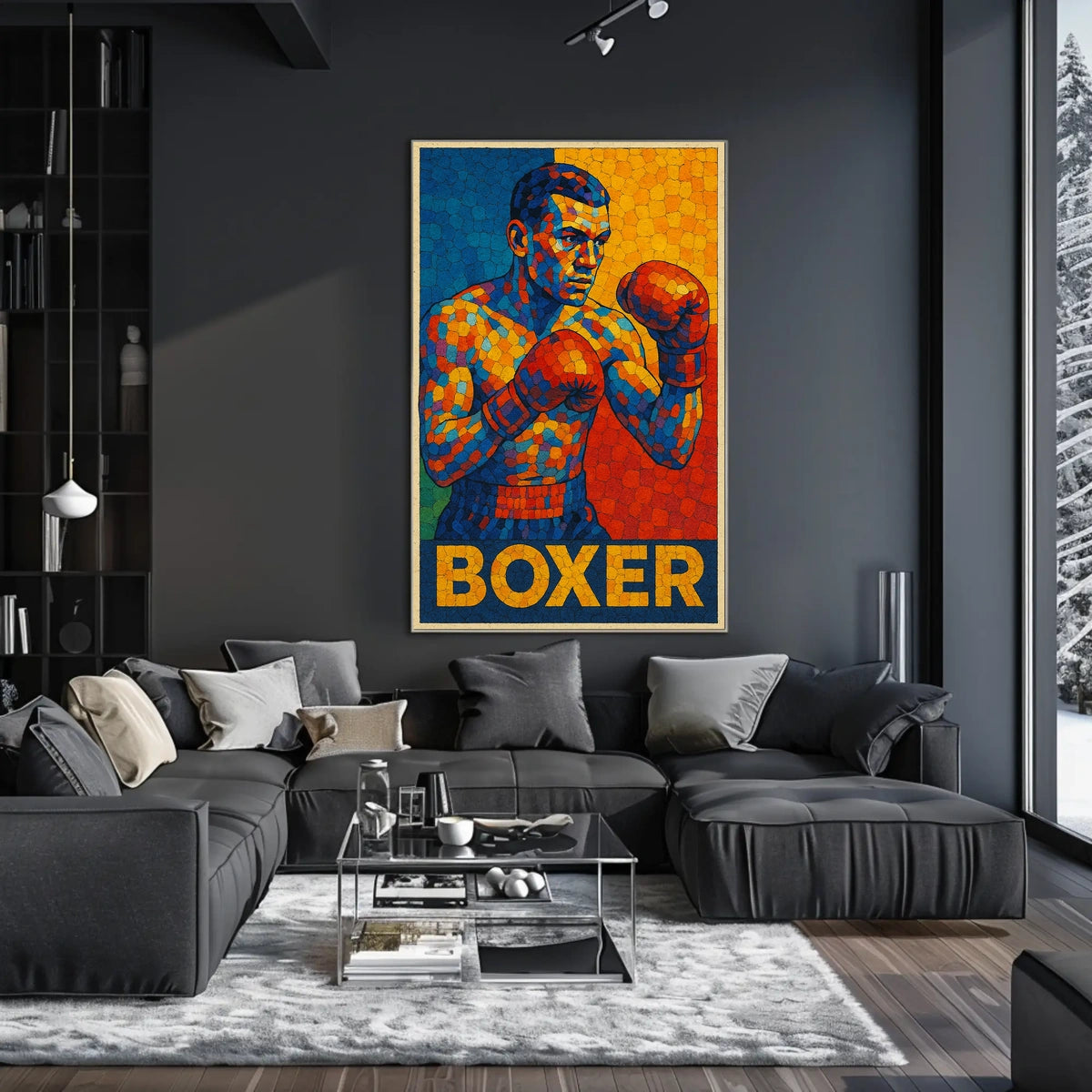 Vibrant Boxer Poster