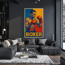 Vibrant Boxer Poster
