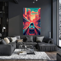 Futuristic Train Journey Poster