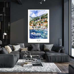 Picturesque Hvar Island Coastal Scene Travel Poster PosterGoat
