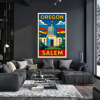 Salem Oregon State Capitol Poster