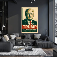Trump 47th President Patriotic Pop Art Poster