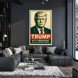 Trump 47th President Patriotic Pop Art Poster