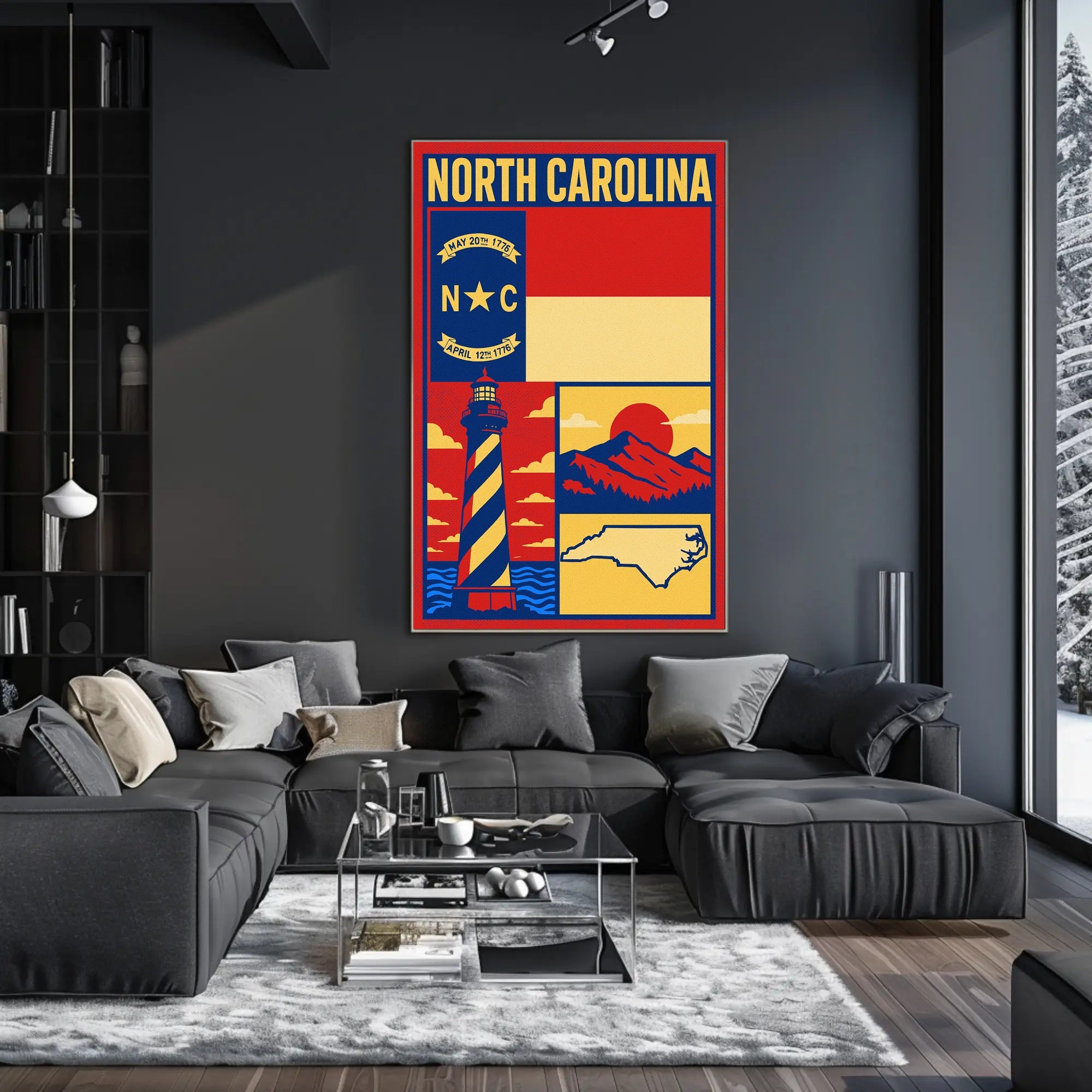North Carolina Heritage Poster PosterGoat