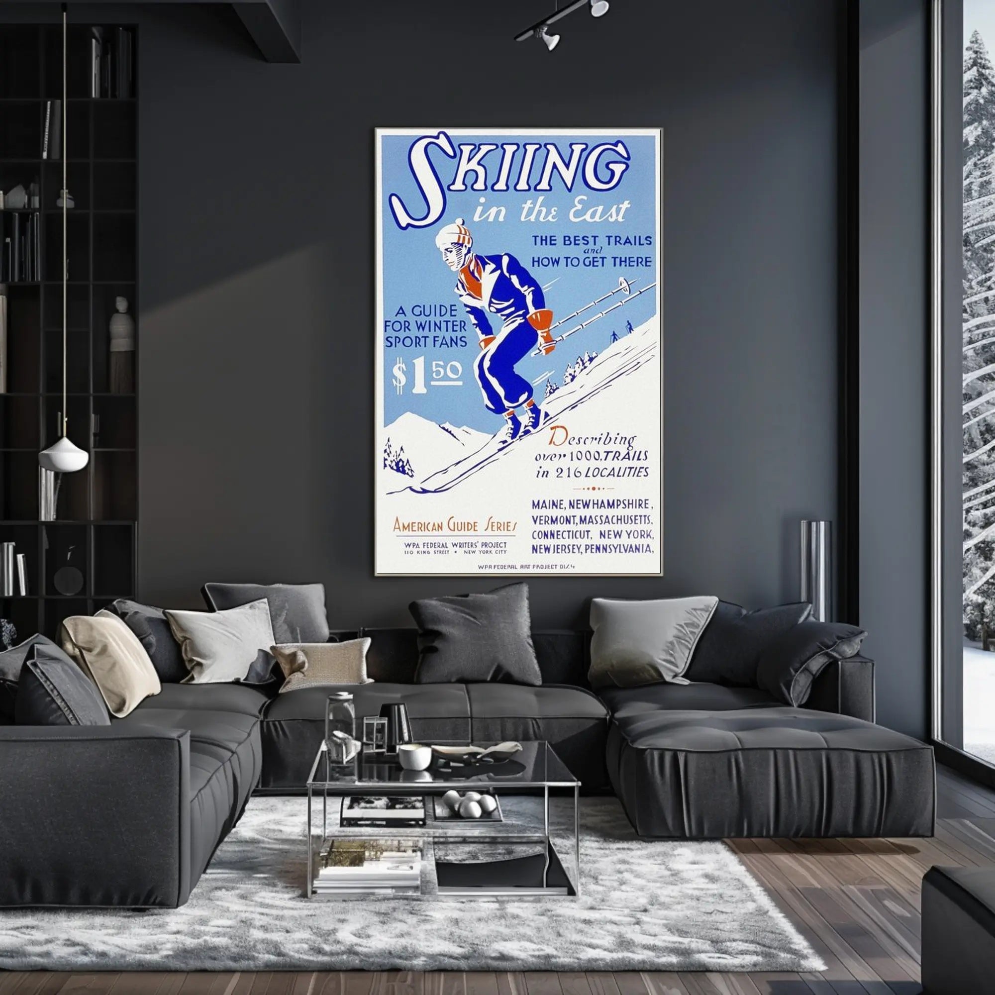Skiing in the East Poster PosterGoat