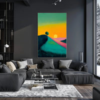 Serene Sunset Landscape Poster Scenic Wall Art Print