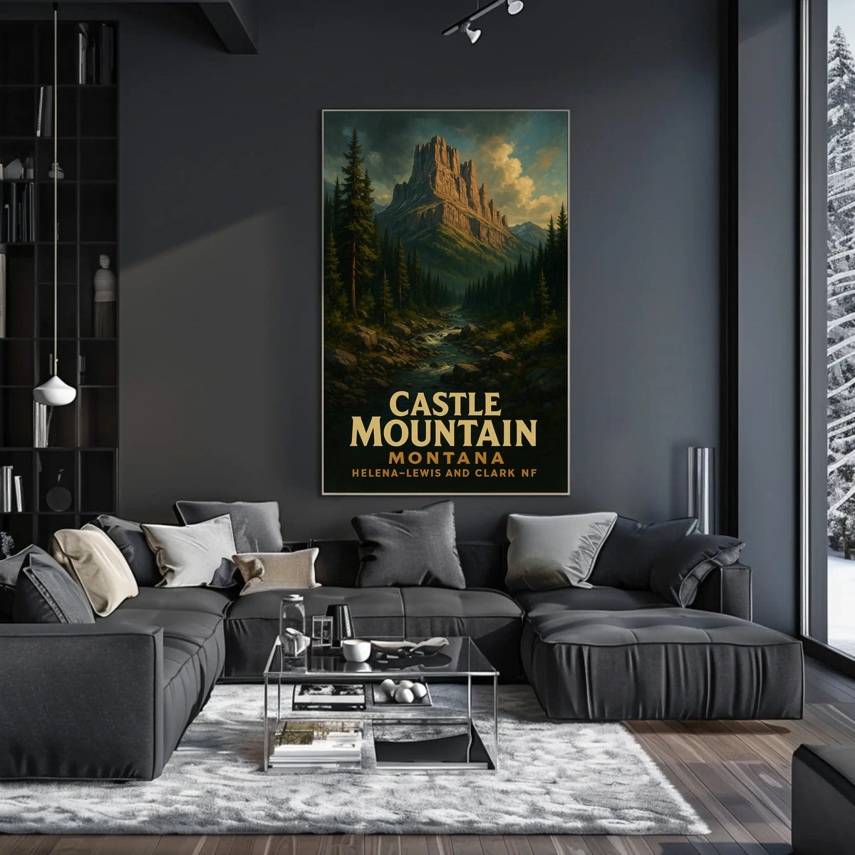Castle Mountain In Montana Poster