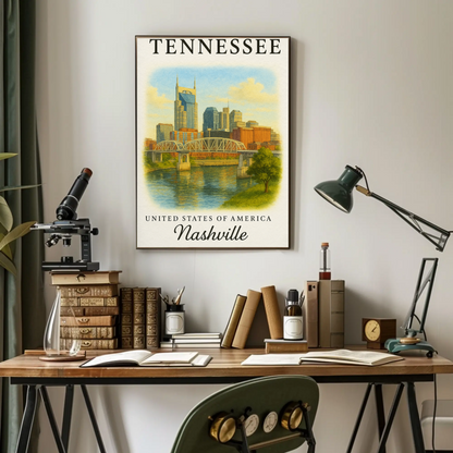 Tennessee, Nashville 2 Signature Series Vintage Travel Poster