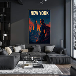 New York Futuristic Vision Poster
