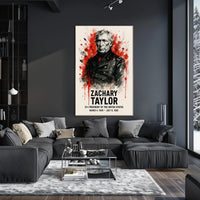Zachary Taylor Watercolor Artistic Historical or Presidential Poster