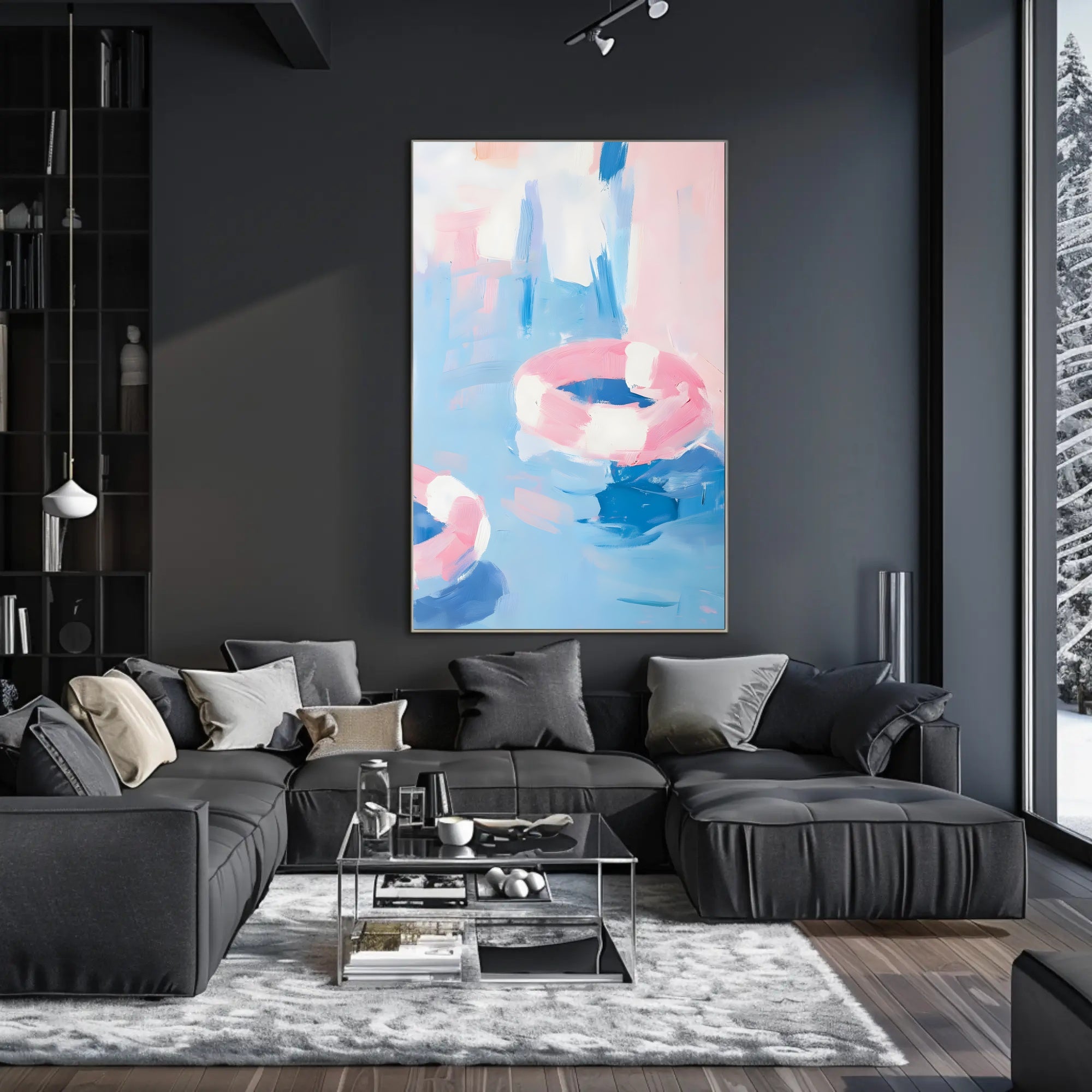 Abstract Summer Poster Pastel Wall Art Print