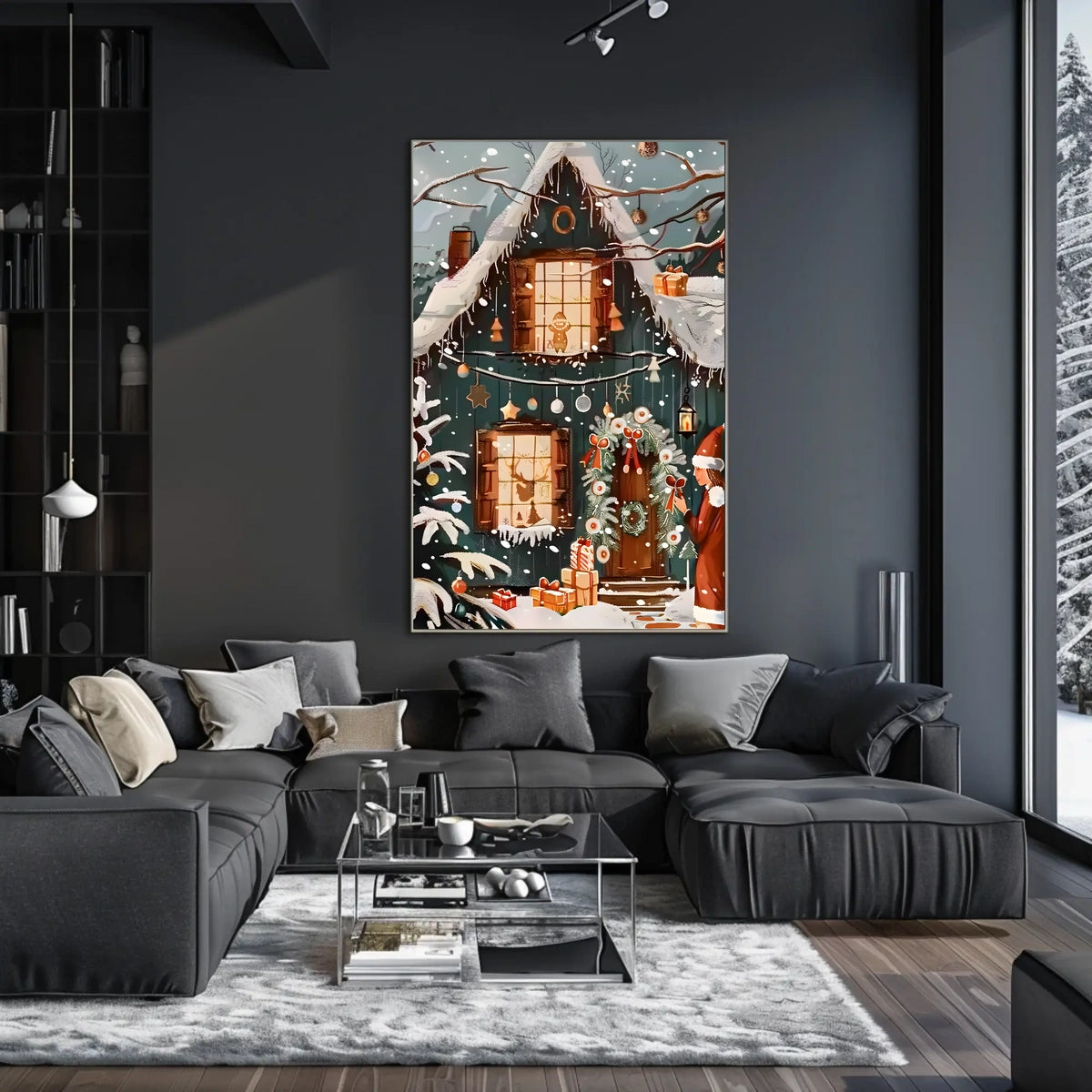 Winter Wonderland Cottage Poster