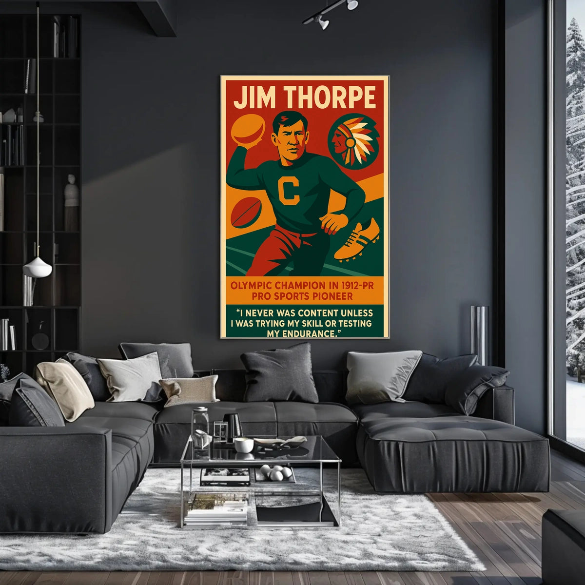Jim Thorpe Legendary Athlete Poster