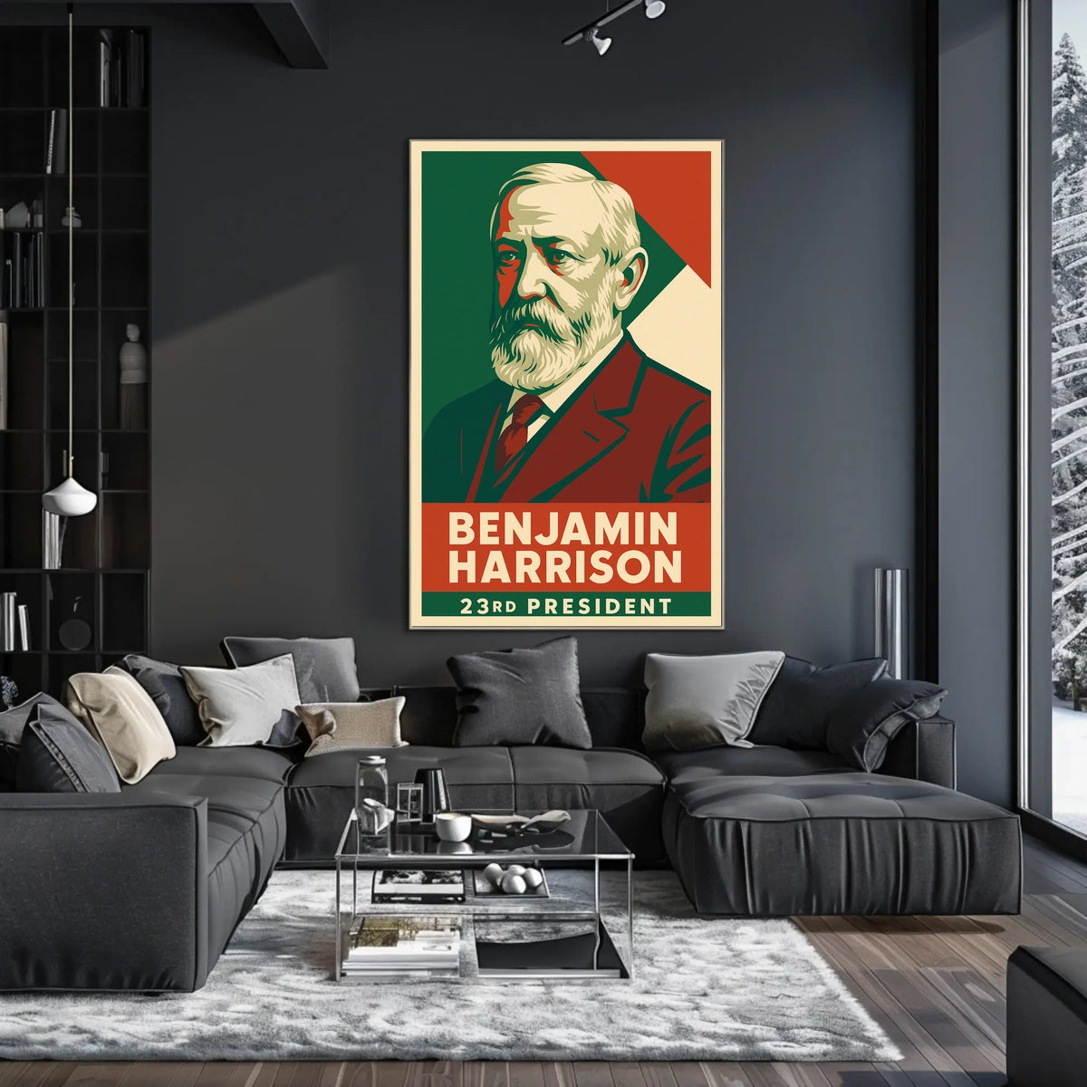 Benjamin Harrison 23rd President Vintage Poster