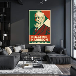 Benjamin Harrison 23rd President Vintage Poster