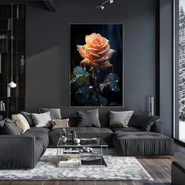 Dew-Kissed Rose Poster PosterGoat