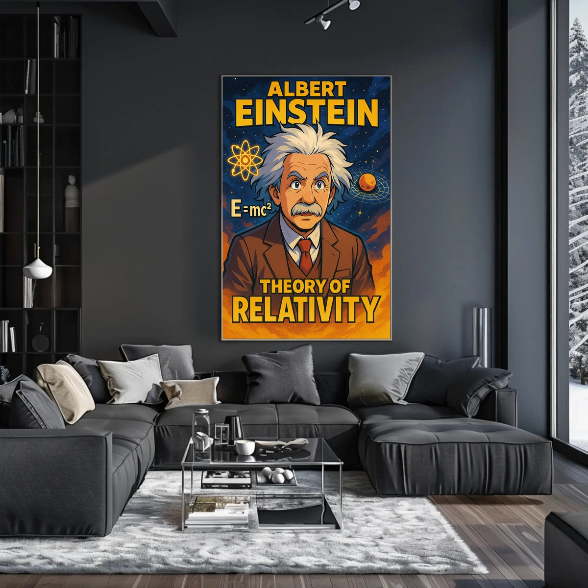 Albert Einstein Relativity Timeless Vintage Science Wall Art Inspiring Intellectual Decor Poster