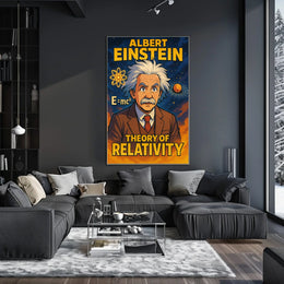 Albert Einstein Relativity Timeless Vintage Science Wall Art Inspiring Intellectual Decor Poster